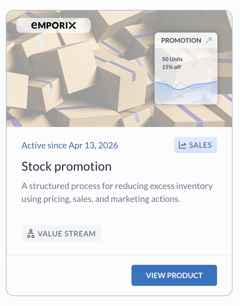 Stock Promotion value stream flow