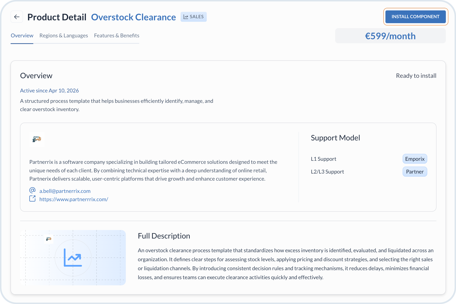 Purchase component - install