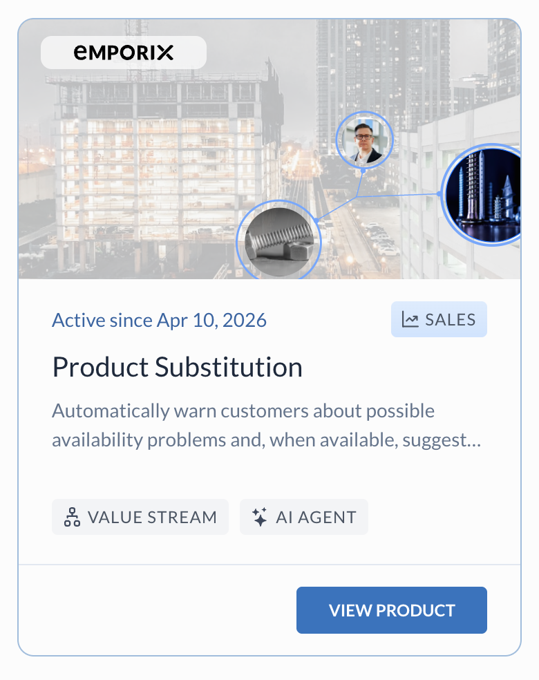 Product substitution value stream flow